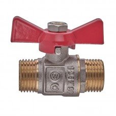 Кран шаровой ШШБ Waterpro WP608-15MMW - 1/2" MMW ручка "бабочка" красная (WP2916)