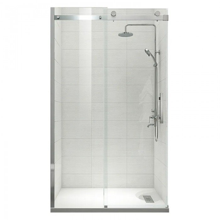 Двері в нішу Koer SR SD01-140x200-TR-01 прозоре скло Easy Clean 8мм, хром (KR5380)