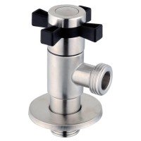 Кран для подключения сантехприборов Zerix VAL-09-1/2x1/2 из нерж.стали SUS304 (ZX5102)