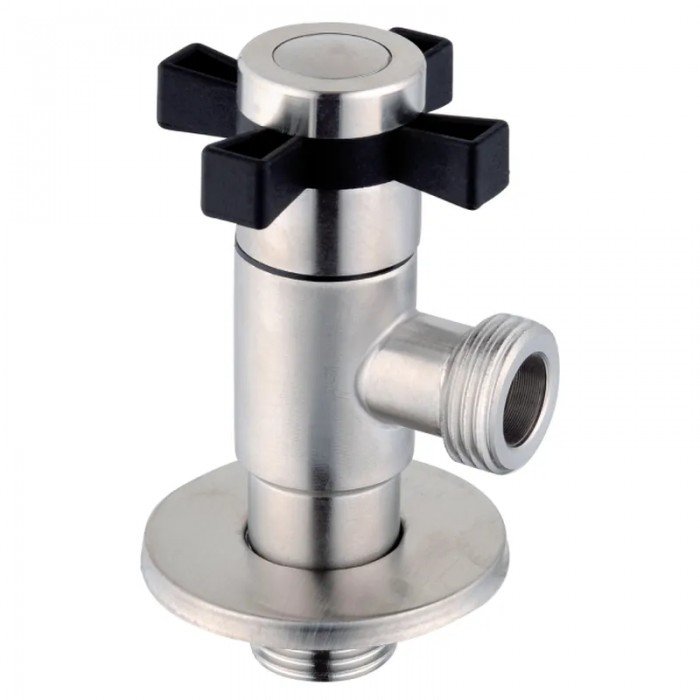 Кран для подключения сантехприборов Zerix VAL-09-1/2x1/2 из нерж.стали SUS304 (ZX5102) Кран для подключения сантехприборов Zerix VAL-09-1/2x1/2 из нерж.стали SUS304 (ZX5102)