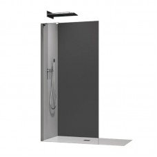 Душевая перегородка Koer SR SP02-100x200-TR-07 Walk-In прозрачное стекло Easy Clean 8мм, графит (KR Душевая перегородка Koer SR SP02-100x200-TR-07 Walk-In прозрачное стекло Easy Clean 8мм, графит (KR