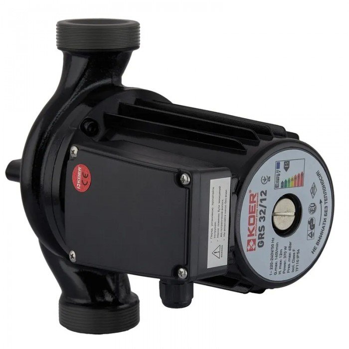 Насос циркуляционный Koer GRS 32/12 (с гайками, кабелем и вилкой) (KP2772)