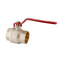 Кран кульовий Koer KR.214 - 2-1/2" FF ГГР (ручка "важіль" червона) (KR4950)