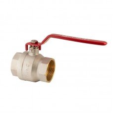 Кран шаровый Koer KR.214 - 2-1/2" FF ГГР (ручка "рычаг" красная) (KR4950)