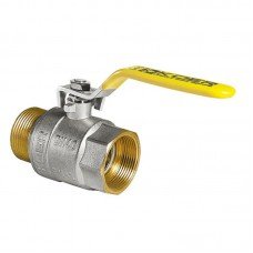 Кран шаровой KOER KR.215.G - 1" FM ГШВ YELLOW, ручка "рычаг" желтая (KR0124)