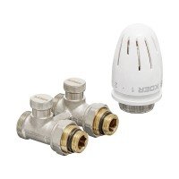 Комплект для нижньої підкл. радіатора KOER SET-22 - 1/2"x3/4" (прямий) з термоголовкою ЗЗ (KR3174) Комплект для нижньої підкл. радіатора KOER SET-22 - 1/2"x3/4" (прямий) з термоголовкою ЗЗ (KR3174)