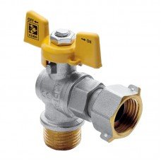 Кран с накидной гайкой 1/2" ГШБ газ угловой Koer KR.221.G (KR0168) Кран с накидной гайкой 1/2" ГШБ газ угловой Koer KR.221.G (KR0168)