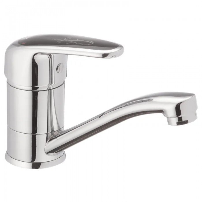 Смеситель для умывальника Haiba Magic 555 (15 см) с черной ручкой (HB0671) Смеситель для умывальника Haiba Magic 555 (15 см) с черной ручкой (HB0671)