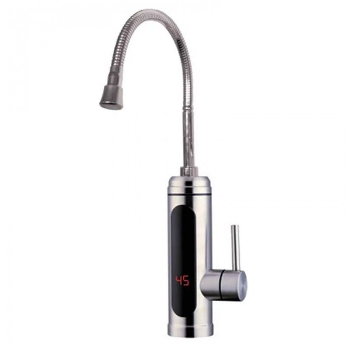 Водонагрівач Zerix ELW34-EFP 3 kW проточн., нерж, З ІНД.ТЕМП., РЕФЛ.вилив, ПЗВ,на мийку (ZX4936)