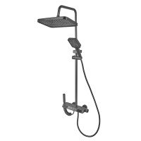 Душова колона Champion PBR-009-J Graphite зі змішувачем з кнопковим перемикачем, 4 режими (CH6502)