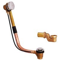 Сифон для ванни Koer BD-02-01 напівавтоматичний з переливом, без ревізії (Колір хром) 1 1/2'' (KR5195)