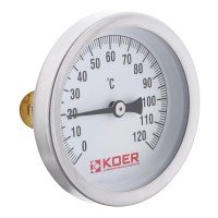 Термометр накладної з пружиною KOER KT.672A D = 63мм (KR2897) Термометр накладної з пружиною KOER KT.672A D = 63мм (KR2897)