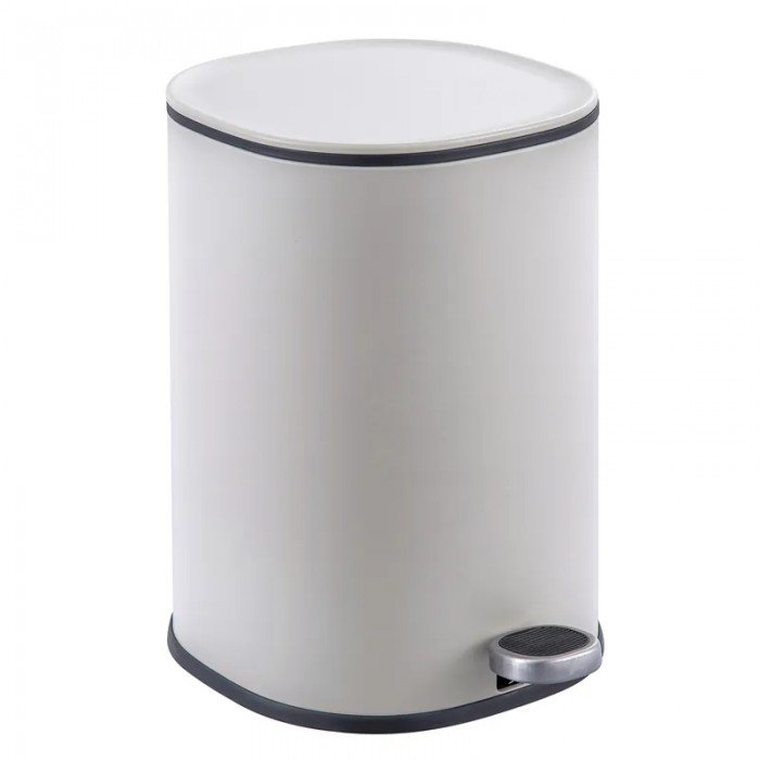 Мусорное ведро с плавным закрытием овальное Zerix Prime-TC0105 White 5л цвет белый (ZX5901) Мусорное ведро с плавным закрытием овальное Zerix Prime-TC0105 White 5л цвет белый (ZX5901)