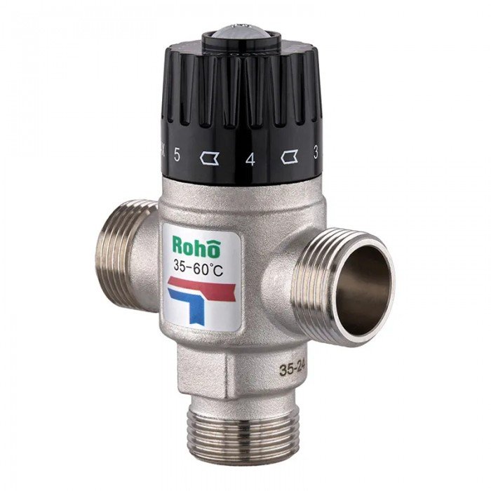 Клапан змішувальний Roho R1207-075 - 3/4" ЗР термостатичний (35-60*C) (RO1021)