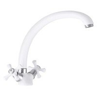 Кухонный смеситель белый Mixxus Omega 273 (MI2766) Кухонный смеситель белый Mixxus Omega 273 (MI2766)