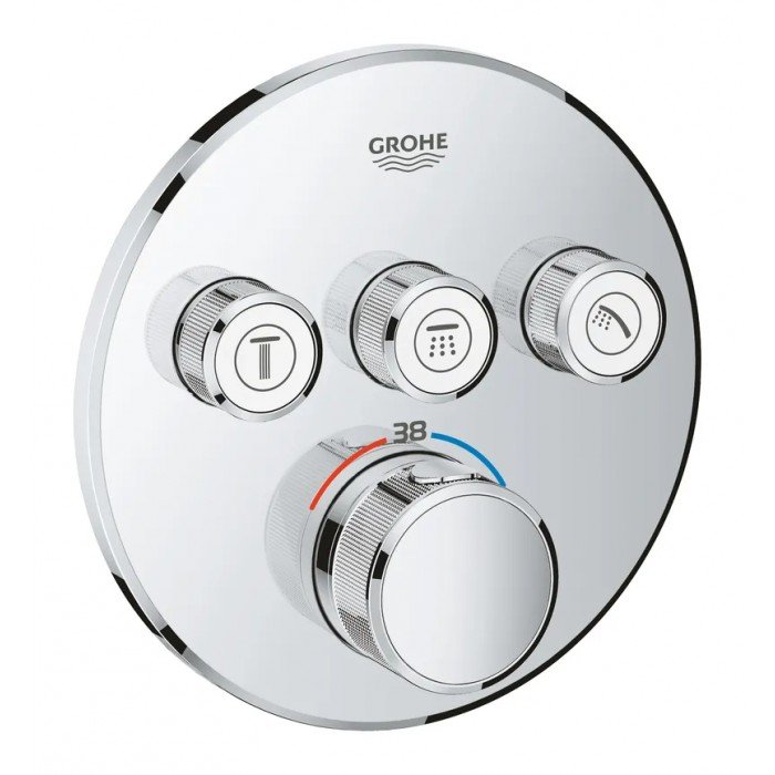 Термостат прихованого монтажу на 3 споживача Grohe Grohtherm SmartControl (29121000) Термостат прихованого монтажу на 3 споживача Grohe Grohtherm SmartControl (29121000)