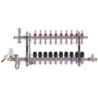 Коллектор со встроенным смесит. узлом Koer KR.S1011-10 1"х10 SUS304 и евроконусами 3/4-16 (KR2933) Коллектор со встроенным смесит. узлом Koer KR.S1011-10 1"х10 SUS304 и евроконусами 3/4-16 (KR2933)