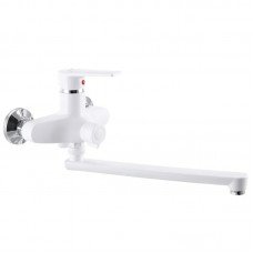 Смеситель для ванны Plamix Oscar-006 Euro Белый (без шланга и лейки) (PM0599) Смеситель для ванны Plamix Oscar-006 Euro Белый (без шланга и лейки) (PM0599)