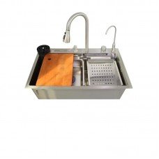 Мойка многофункциональная Zerix ZH7546-SET-06.SUS304 DECOR со встроенным смесителем (ZX5682) Мойка многофункциональная Zerix ZH7546-SET-06.SUS304 DECOR со встроенным смесителем (ZX5682)