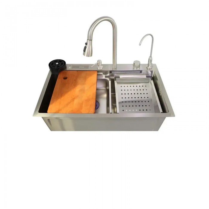 Мойка многофункциональная Zerix ZH7546-SET-06.SUS304 DECOR со встроенным смесителем (ZX5682) Мойка многофункциональная Zerix ZH7546-SET-06.SUS304 DECOR со встроенным смесителем (ZX5682)