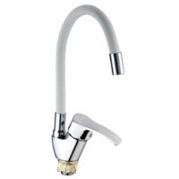 Змішувач для кухні Mixxus YUB4-279 Reflector White з білим силіконовим виливом (MI6486)