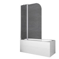 Шторки стеклянные на ванну Koer SR BS03-95x140-TR-01 прозрачное стекло 6мм, хром (KR5402)