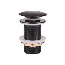 Донный клапан для раковины без перелива Mixxus POP-UP-04 BLACK автоматический (Click-Clack) (Цвет ч