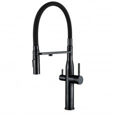 Кухонний змішувач на дві води з гнучким виливом Mixxus VTM-021 Black Refl.Black (MI6089) Кухонний змішувач на дві води з гнучким виливом Mixxus VTM-021 Black Refl.Black (MI6089)