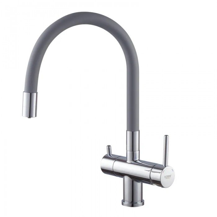 Кухонний змішувач з силік. виливом і вих. для питної води KOER KB-72002-01 (KR3383) Кухонний змішувач з силік. виливом і вих. для питної води KOER KB-72002-01 (KR3383)