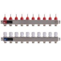 Коллекторный блок с расxодомерами Europroduct EP.S1110-10 1"x10 (EP4986) Коллекторный блок с расxодомерами Europroduct EP.S1110-10 1"x10 (EP4986)