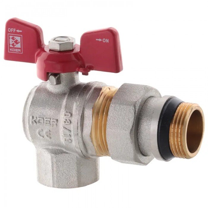 Кран з американкою 3/4" "антіпротечка"(Koer KR.228-Gi) кутовий (KR0194) Кран з американкою 3/4" "антіпротечка"(Koer KR.228-Gi) кутовий (KR0194)