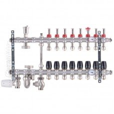 Колектор з вбудованим зміш. вузлом KOER KR.S1012-8 1 "х8 SUS304 і євроконус 3 / 4-16 (KR2941) Колектор з вбудованим зміш. вузлом KOER KR.S1012-8 1 "х8 SUS304 і євроконус 3 / 4-16 (KR2941)