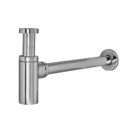 Сифон для раковини Koer BT-01-01 без випуску (під донний клапан) без ревізії (Колір хром) 1 1/4'' (KR3407)