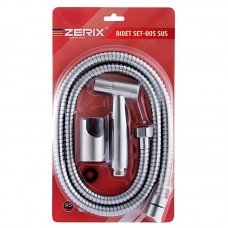 Набір для гігієнічного душу Zerix BIDET SET-005.SUS із нержавіючої сталі SUS304 упаковка блістер Набір для гігієнічного душу Zerix BIDET SET-005.SUS із нержавіючої сталі SUS304 упаковка блістер