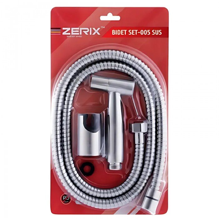 Набір для гігієнічного душу Zerix BIDET SET-005.SUS із нержавіючої сталі SUS304 упаковка блістер Набір для гігієнічного душу Zerix BIDET SET-005.SUS із нержавіючої сталі SUS304 упаковка блістер