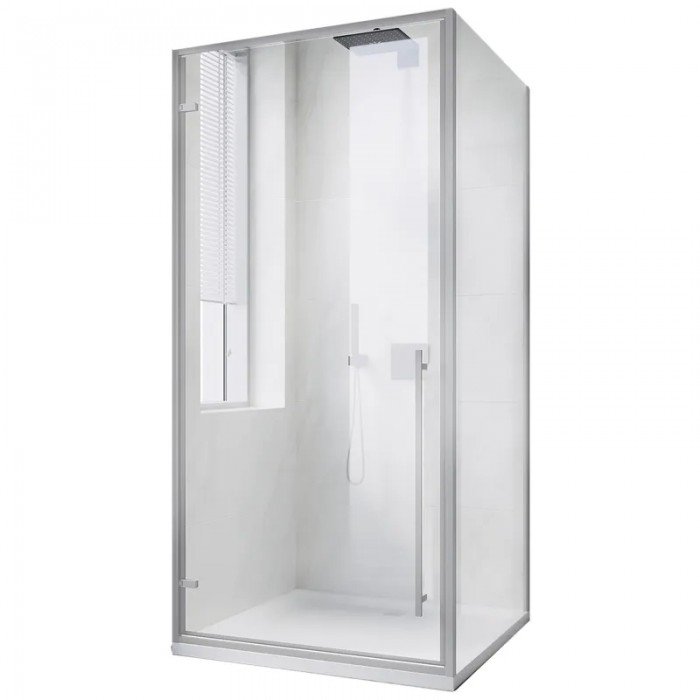 Душевая кабина без поддона Koer SR SC08-90x90x200-TR-01 прозрачное стекло Easy Clean 6мм, хром (KR5 Душевая кабина без поддона Koer SR SC08-90x90x200-TR-01 прозрачное стекло Easy Clean 6мм, хром (KR5