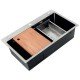 Мойка Zerix ZH7545-SET-05 DECOR NANO-BLACK (3.0/0.8) с нерж. стали, комплект (графит) (ZM5582) Мойка Zerix ZH7545-SET-05 DECOR NANO-BLACK (3.0/0.8) с нерж. стали, комплект (графит) (ZM5582)