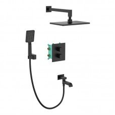 Встраиваемая душевая система с термостатом Koer KB-67011-05 (Цвет черный) (KR4727)