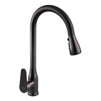Смеситель для кухни с выдвижной лейкой Zerix PUL-014 Graphite из нерж. ст. SUS304 (цвет графит) (ZX Смеситель для кухни с выдвижной лейкой Zerix PUL-014 Graphite из нерж. ст. SUS304 (цвет графит) (ZX
