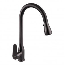 Смеситель для кухни с выдвижной лейкой Zerix PUL-014 Graphite из нерж. ст. SUS304 (цвет графит) (ZX Смеситель для кухни с выдвижной лейкой Zerix PUL-014 Graphite из нерж. ст. SUS304 (цвет графит) (ZX