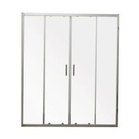 Дверь в нишу Mixxus Premium DIVERSE SD01-160x185-TR Chrome прозрачное стекло 5мм (MI6875)