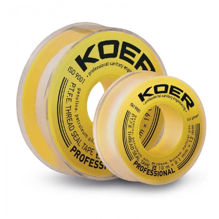 ФУМ стрічка для газу Koer ST-12 10M * 0.1mm * 12mm (KR2809) ФУМ стрічка для газу Koer ST-12 10M * 0.1mm * 12mm (KR2809)