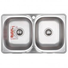 Мойка кухонная Zerix Z7848D-08-180MD Double (micro decor) (ZS0579)