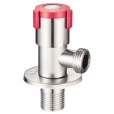 Кран для подключения сантехприборов Zerix VAL-07-1/2x1/2 из нерж.стали SUS304 (красный) (ZX5100) Кран для подключения сантехприборов Zerix VAL-07-1/2x1/2 из нерж.стали SUS304 (красный) (ZX5100)