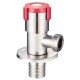 Кран для подключения сантехприборов Zerix VAL-07-1/2x1/2 из нерж.стали SUS304 (красный) (ZX5100) Кран для подключения сантехприборов Zerix VAL-07-1/2x1/2 из нерж.стали SUS304 (красный) (ZX5100)