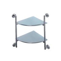 Полка угловая стеклянная Haiba HB1707-2 двухъярусная (HB0734) Полка угловая стеклянная Haiba HB1707-2 двухъярусная (HB0734)