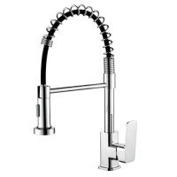 Смеситель для кухни Ibergrif Trento M14006 с силиконовым изливом пружина (LL2014)