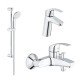 Набор смесителей для ванны 3в1 с New Tempesta 100 Grohe Eurosmart 123246MOL (123246MOL) Набор смесителей для ванны 3в1 с New Tempesta 100 Grohe Eurosmart 123246MOL (123246MOL)