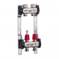 Колектор з витратоміром та термостатичними клапанами Roho R804-02 - 1"х 2 вих. (RO0034)