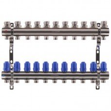 Коллекторный блок с термостатическими клапанами Koer KR.1100-11 1”x11 ways (KR2637)